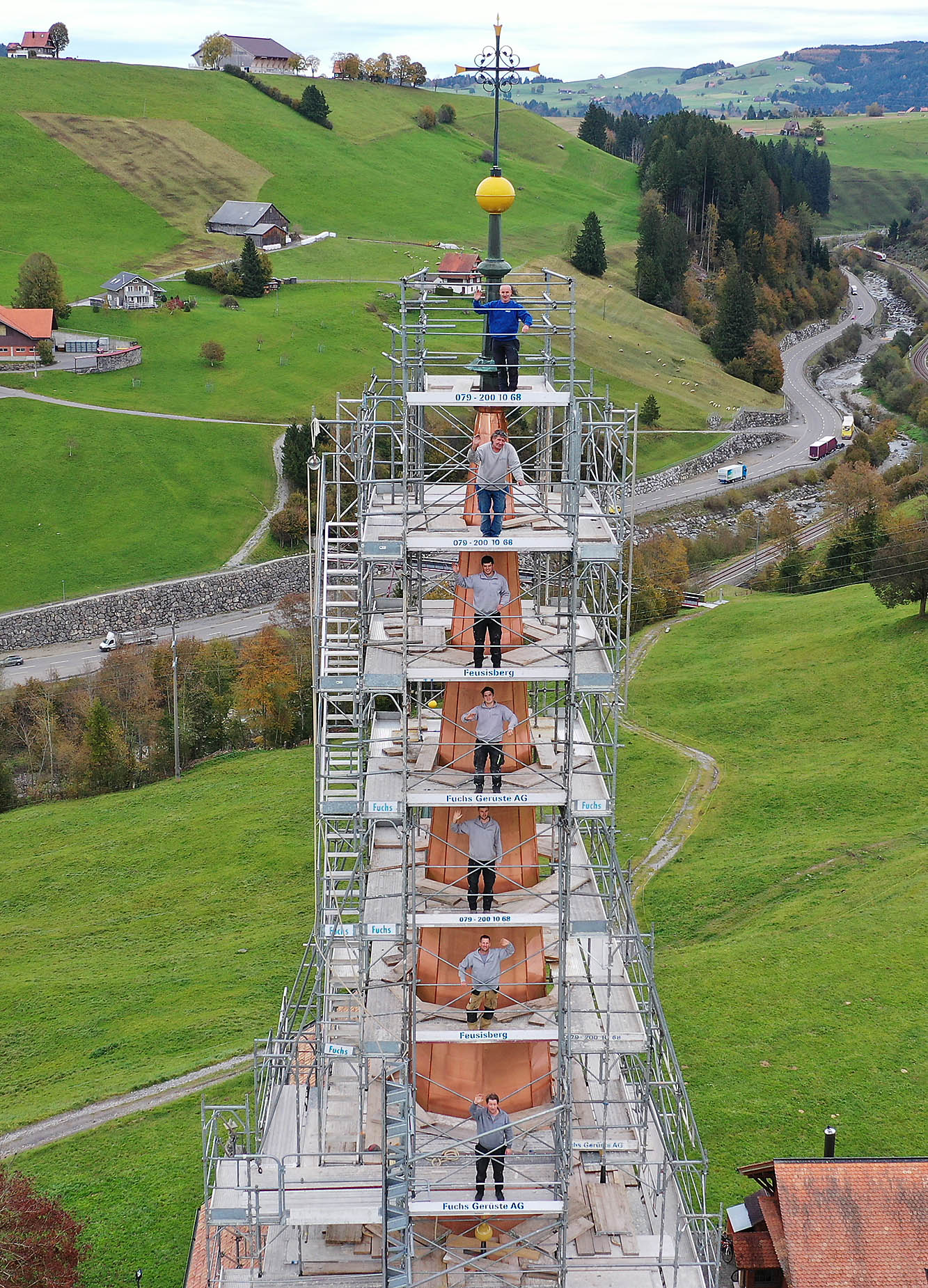 Kirchturmrenovation Kirche Bennau